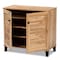 Baxton Studio Coolidge ModernOak Brown Finished Wood 2-Door Shoe Storage Cabinet 197-11924-ZORO - alternate 2